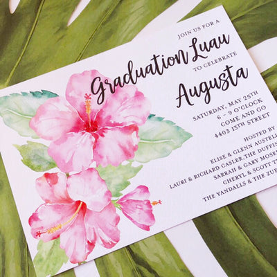 Graduation Luau Invitation Ideas