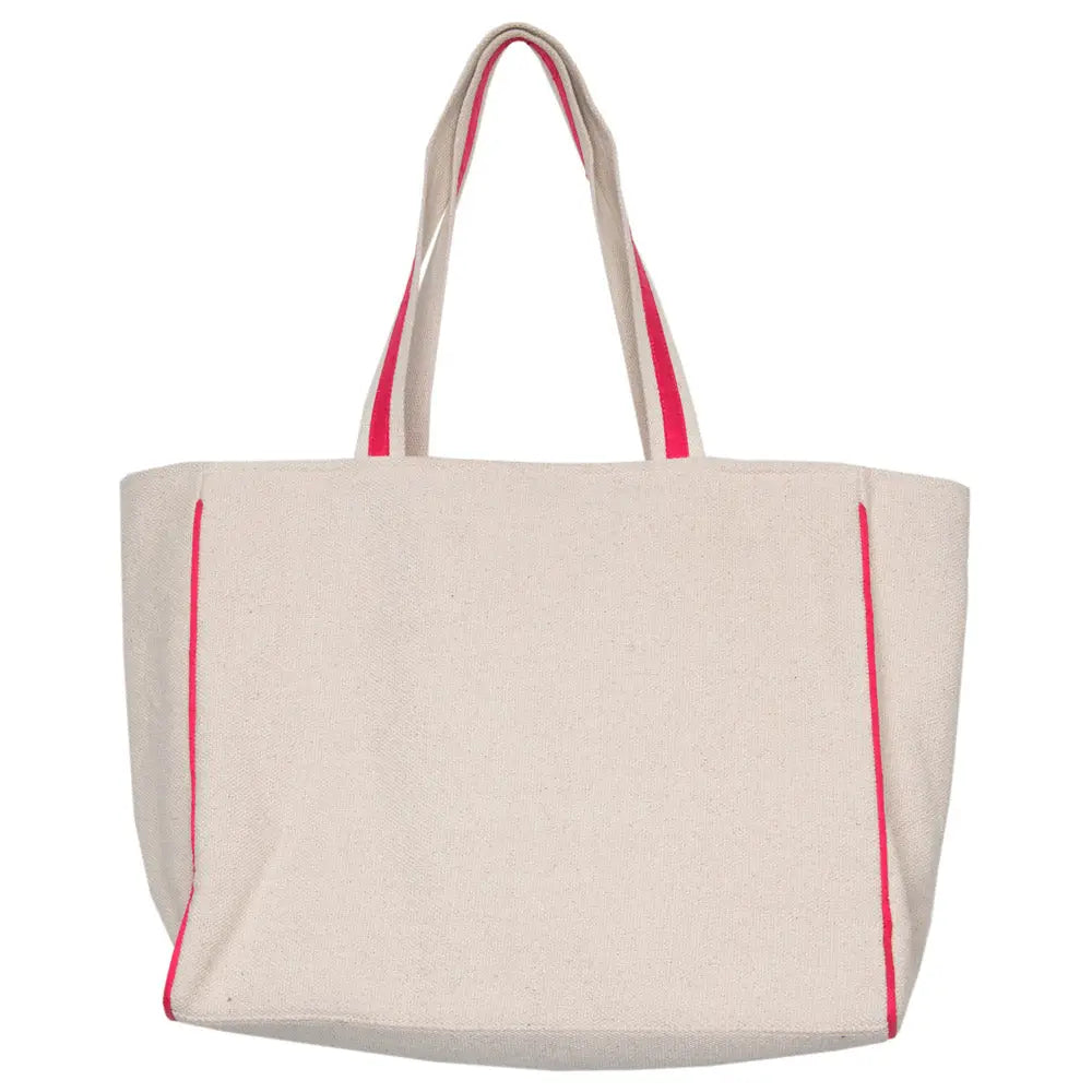 Hot Pink Star Eye Happy Face Tote Bag