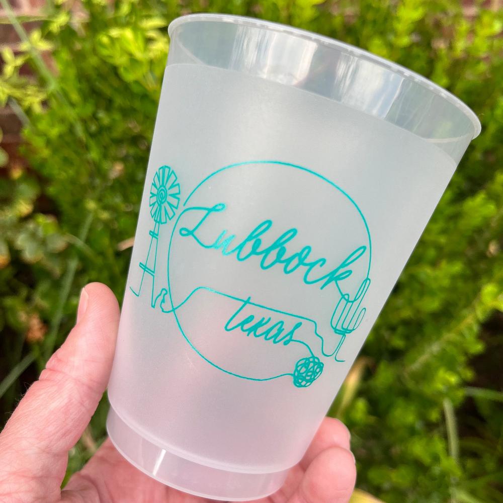 Lubbock Outline Shatterproof Cups