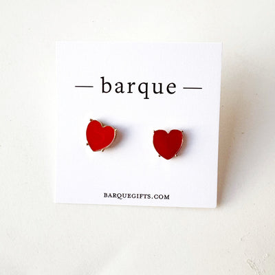 Color Coated Heart Studs