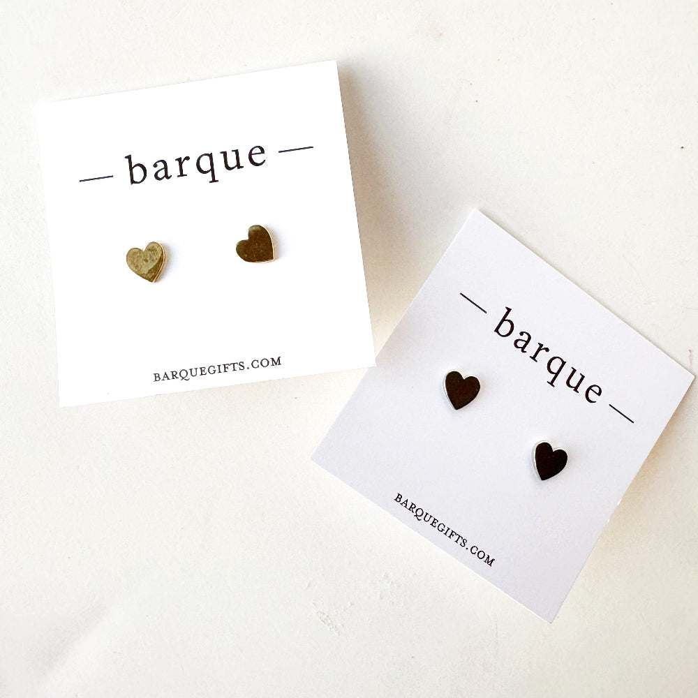 Simple Heart Stud Earrings