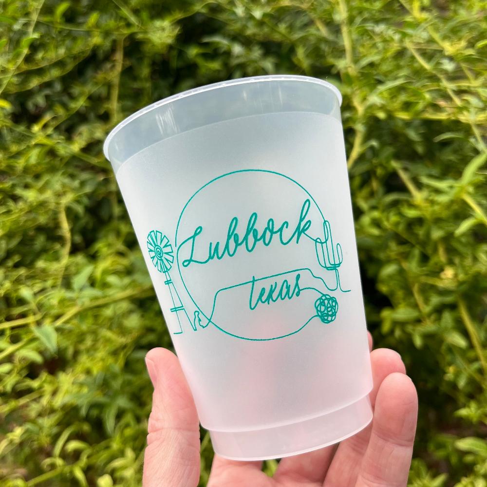 Lubbock Outline Shatterproof Cups