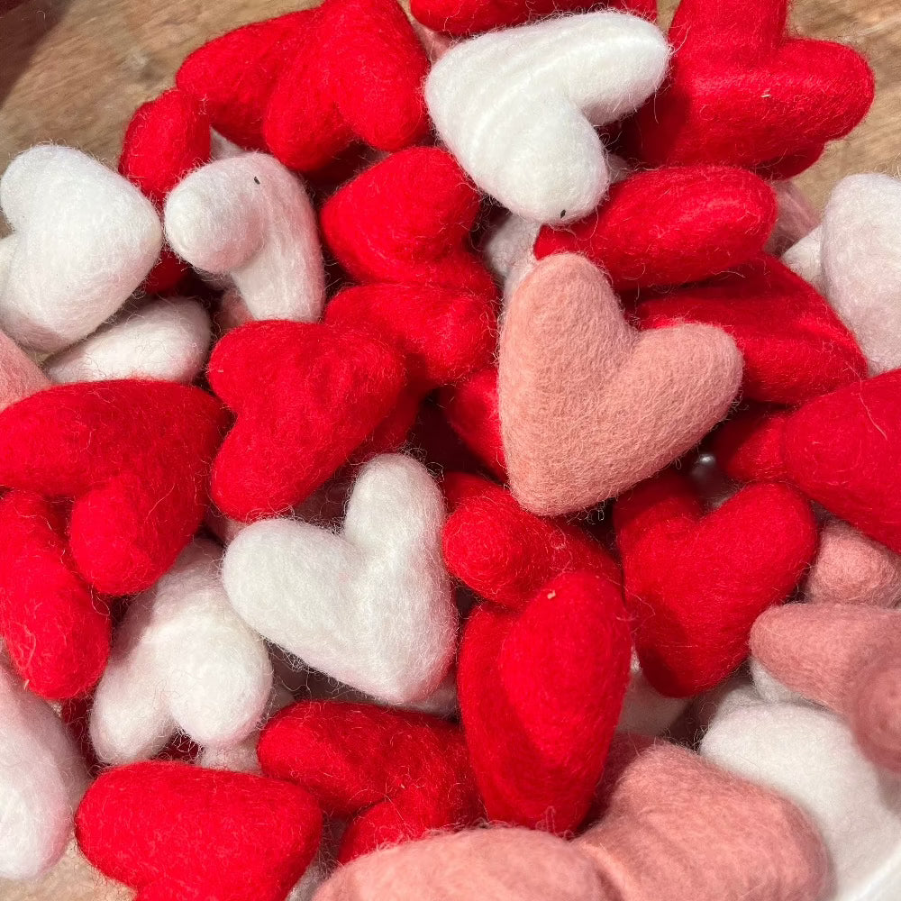 Mini Felt Hearts