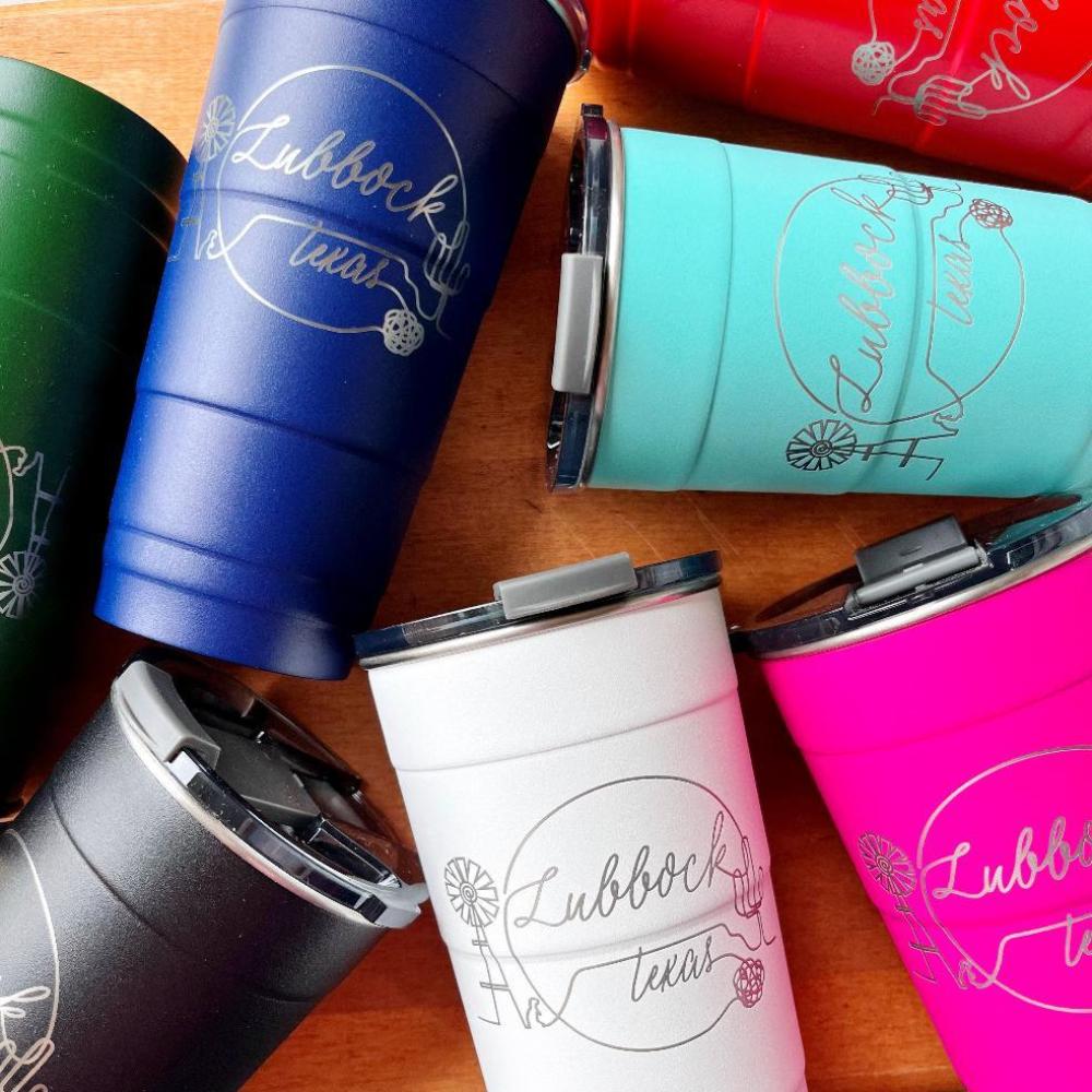 Lubbock Outline Insulated Tumbler (26 oz)