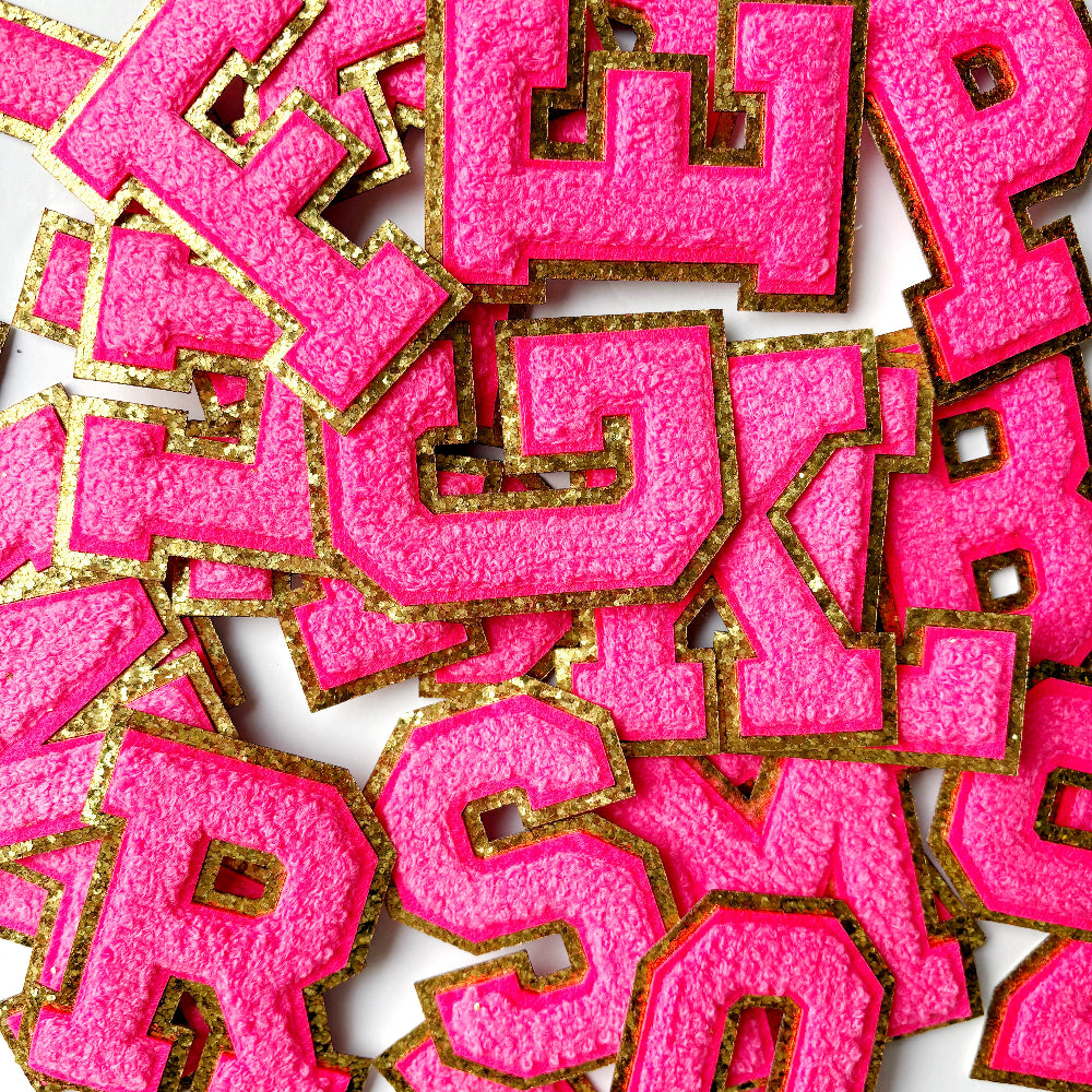 Neon Pink Initial Patches