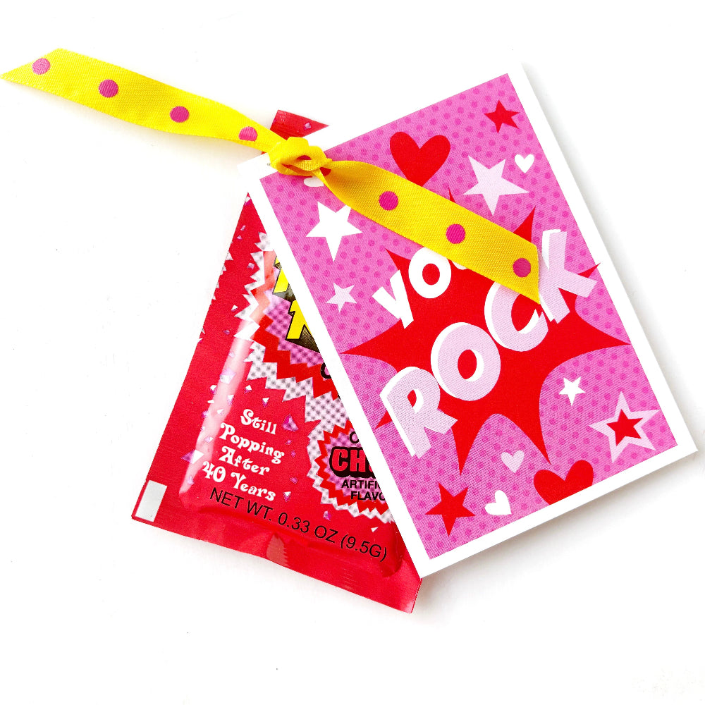 Pink You Rock Pop Rock Candy Valentine