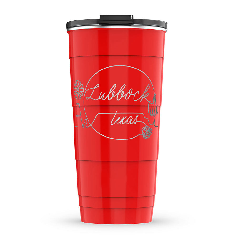 Lubbock Outline Insulated Tumbler (26 oz)