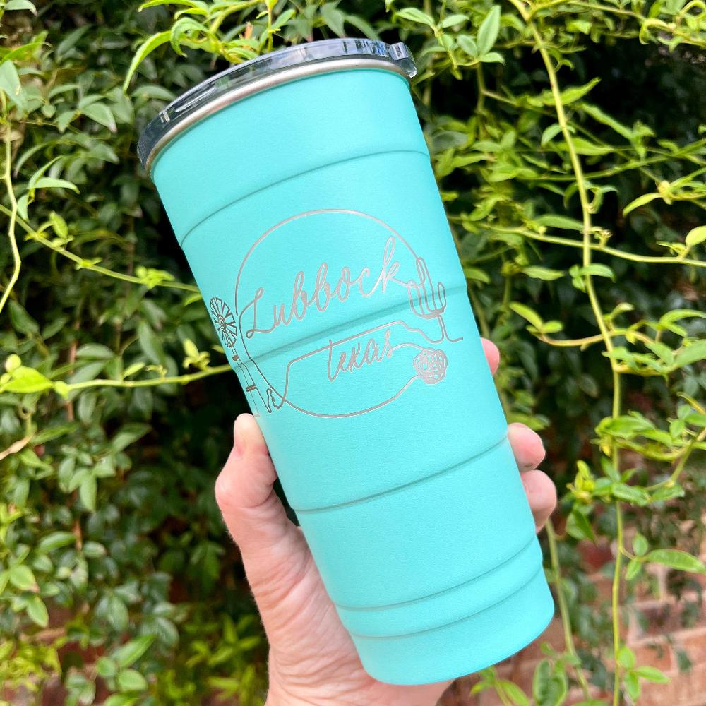 Lubbock Outline Insulated Tumbler (26 oz)