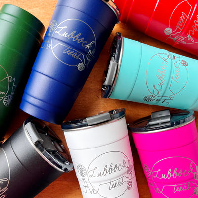 Lubbock Outline Insulated Tumbler (26 oz)