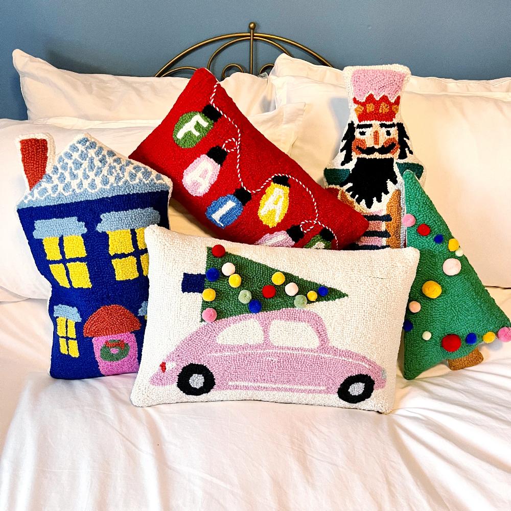 Colorful Christmas Pillows 2024