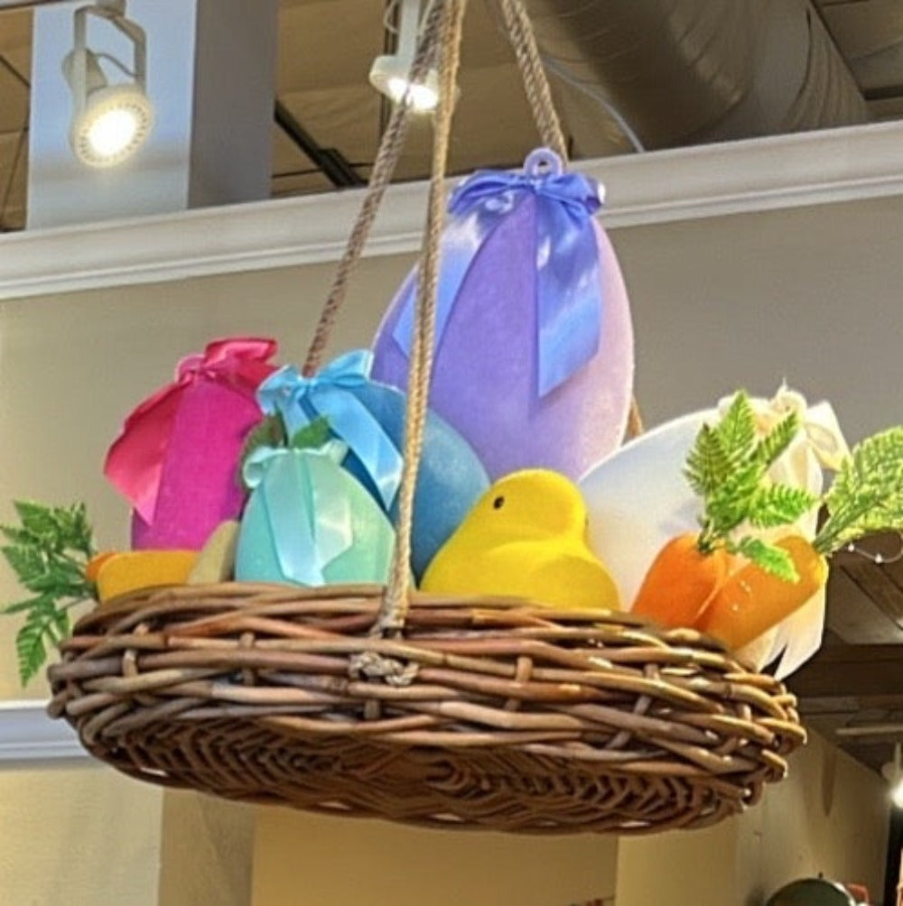 Flocked Hanging Eggs