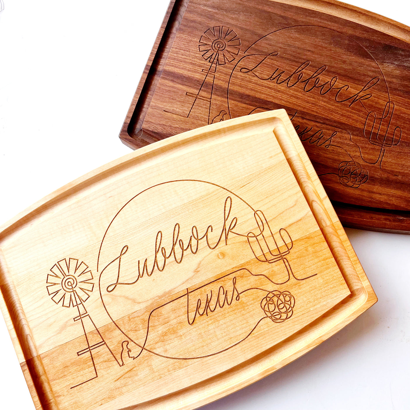 Lubbock Outline Arched Serving Board 9" x 12"