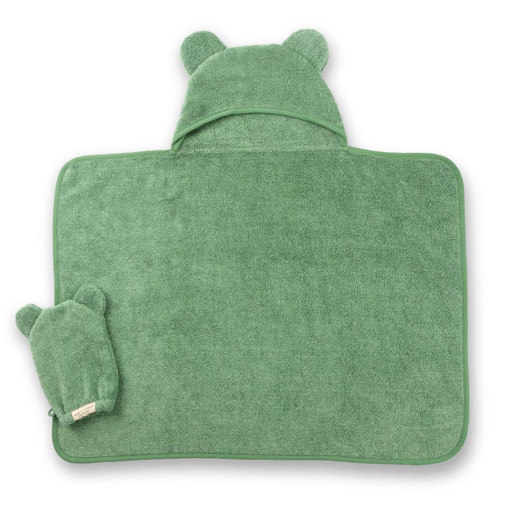 Hooded Towel + Wash Mitt Set