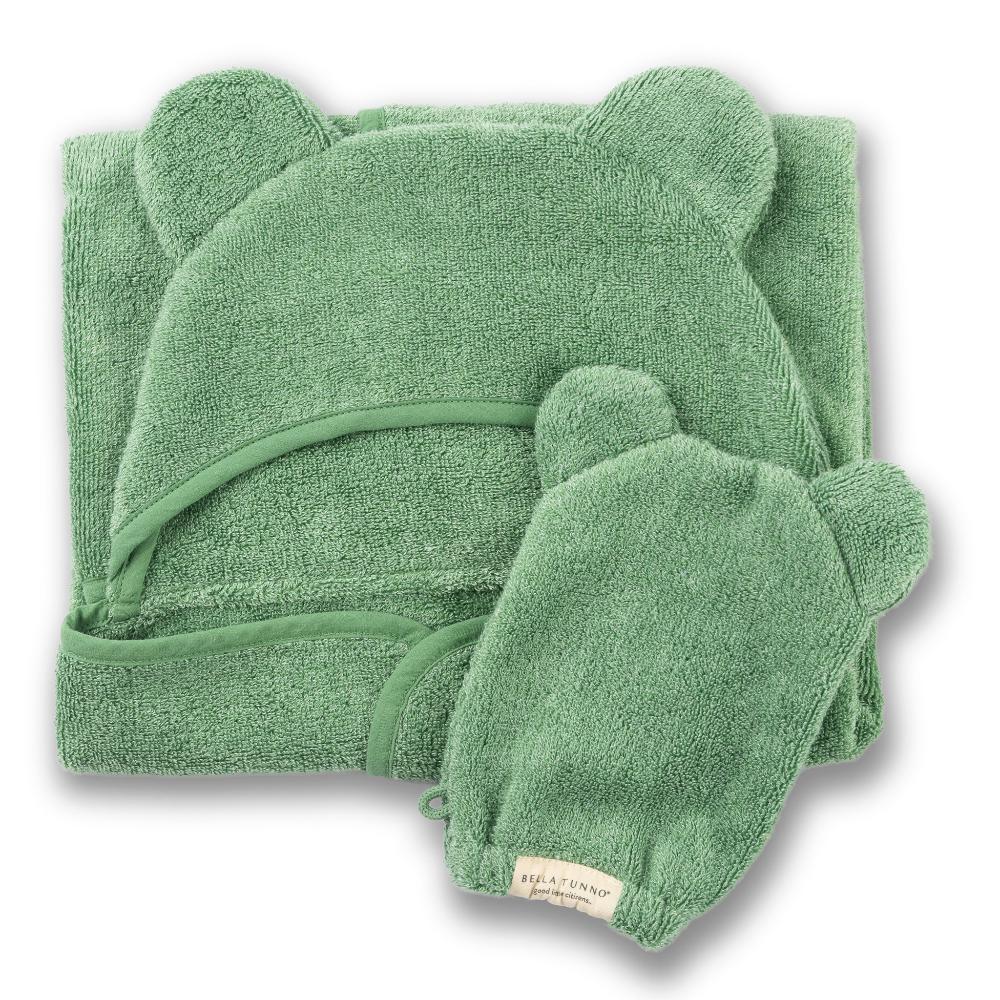 Hooded Towel + Wash Mitt Set