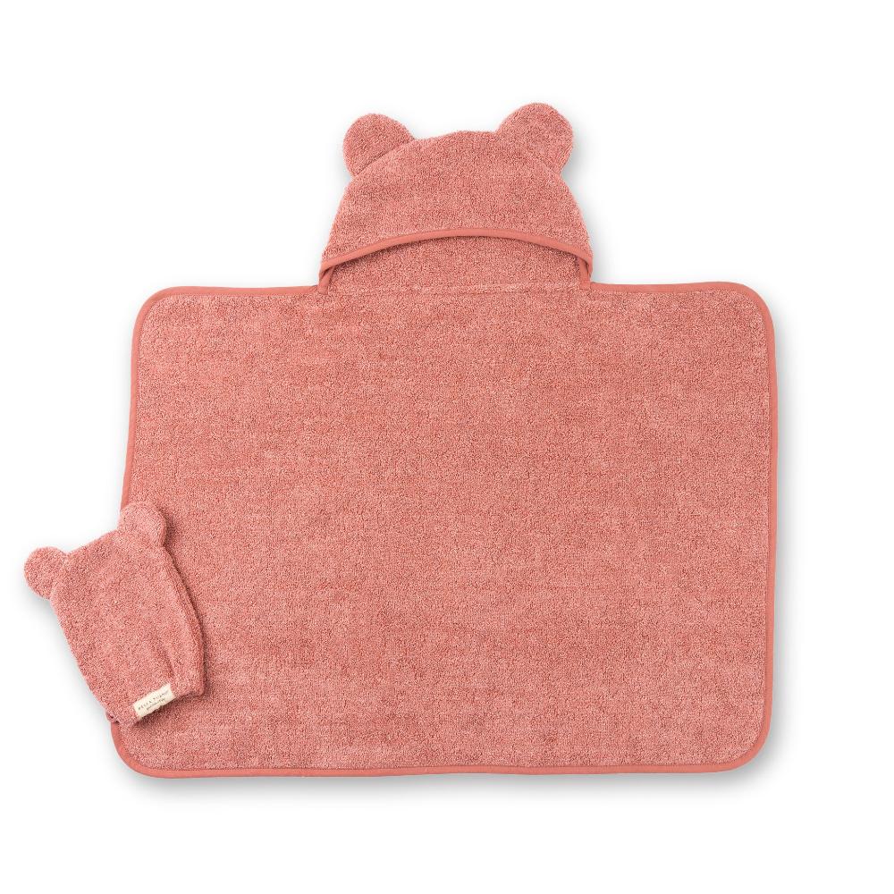 Hooded Towel + Wash Mitt Set