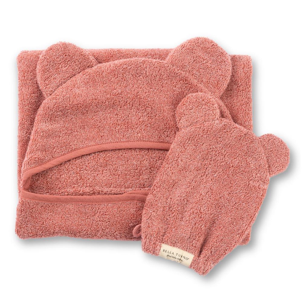 Hooded Towel + Wash Mitt Set