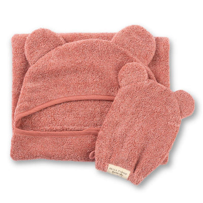 Hooded Towel + Wash Mitt Set