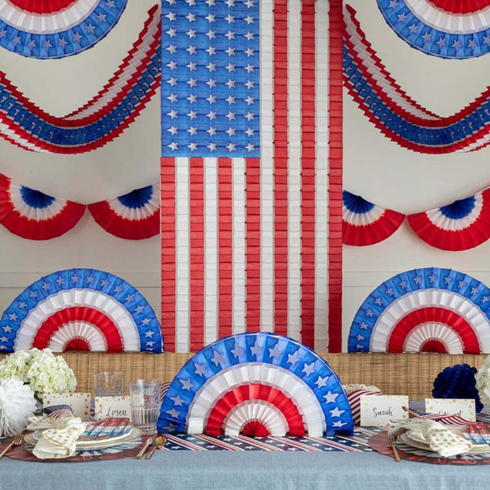 Patriotic Honeycomb Decorations