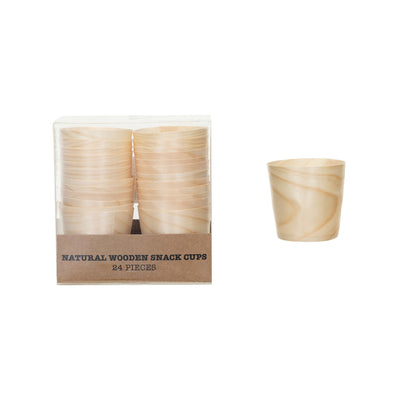 Natural Wooden Snack Cups