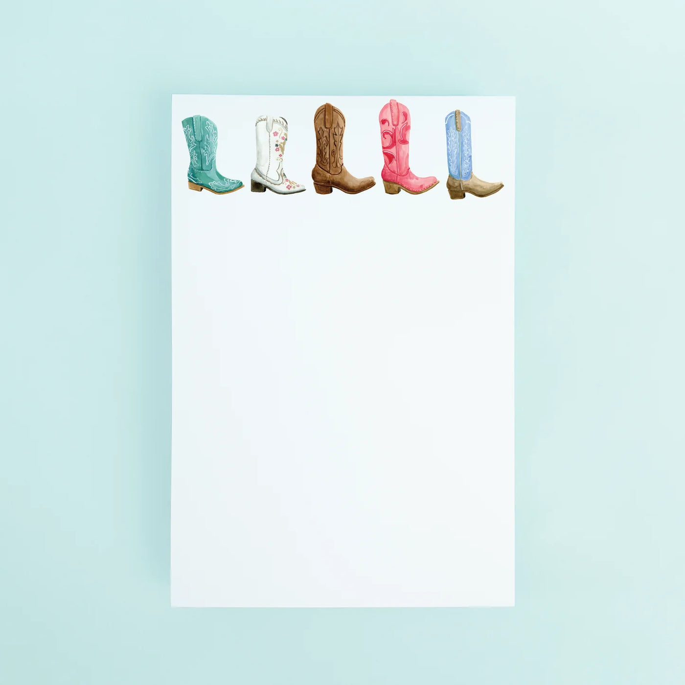 Colorful Cowboy Boots Notepad