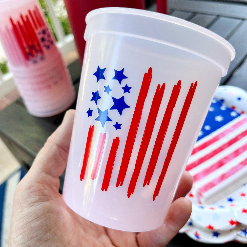 USA Flag Color Changing Stadium Cups