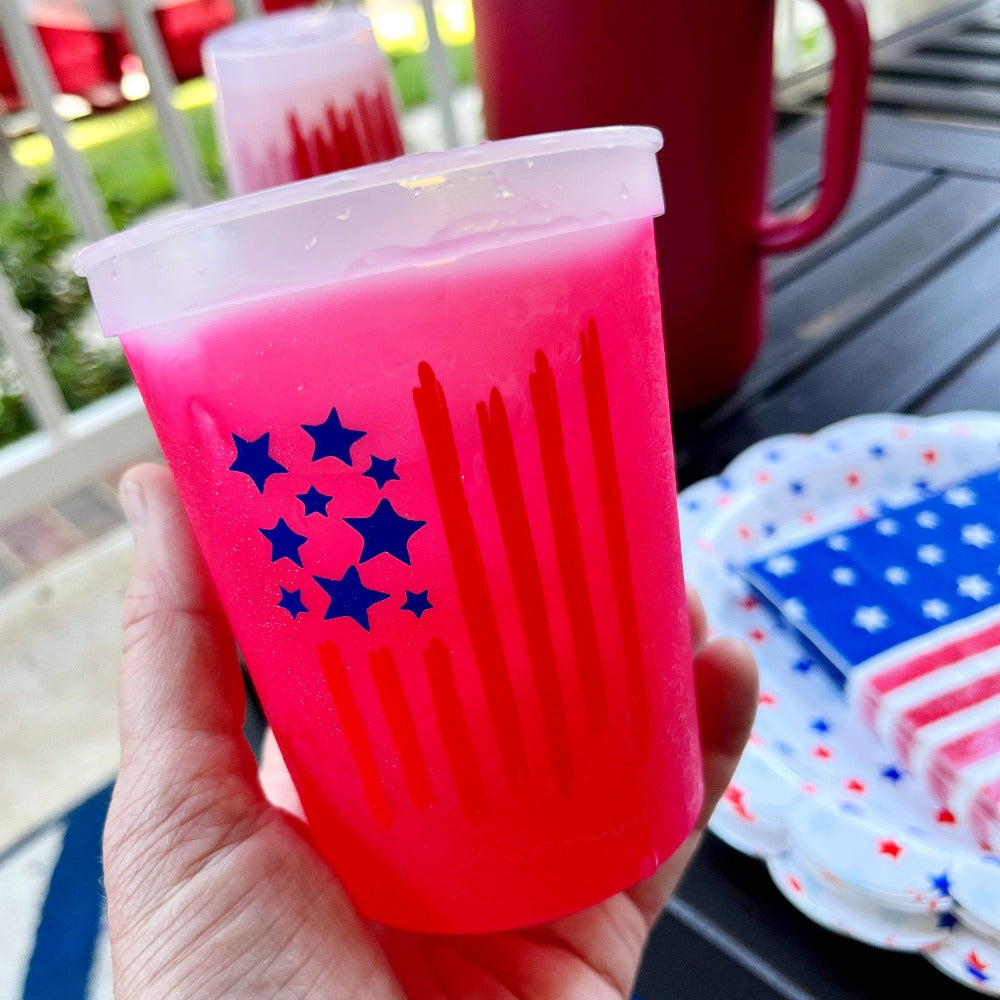 USA Flag Color Changing Stadium Cups