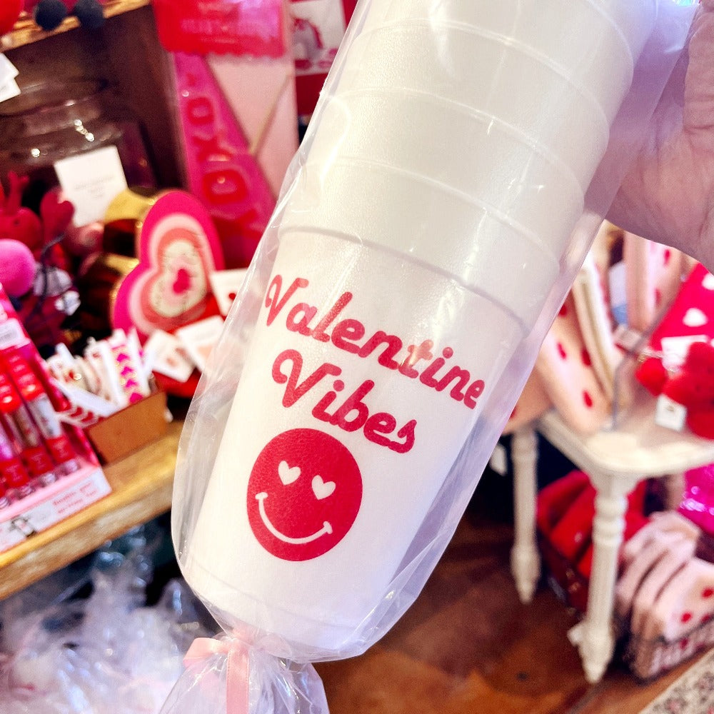 Valentine Vibes Foam Cups