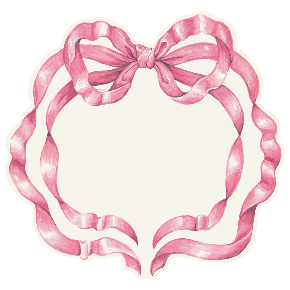 Pink Bow Paper Table Decor