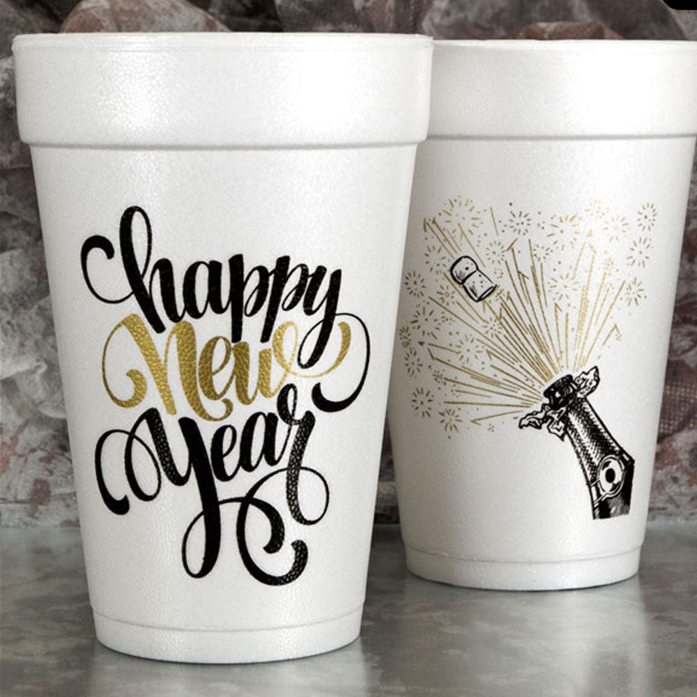 New Year's Eve Foam Cups (16 oz)