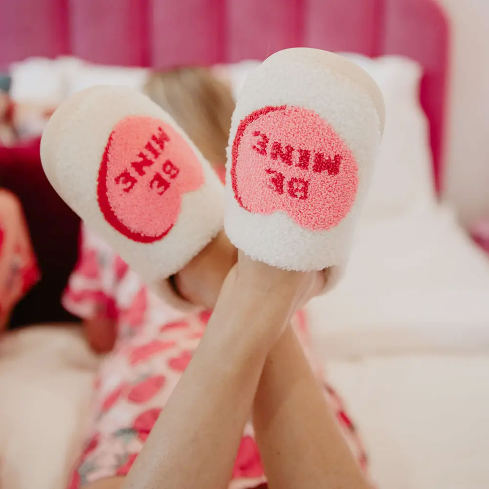 "Be Mine" Heart Slippers