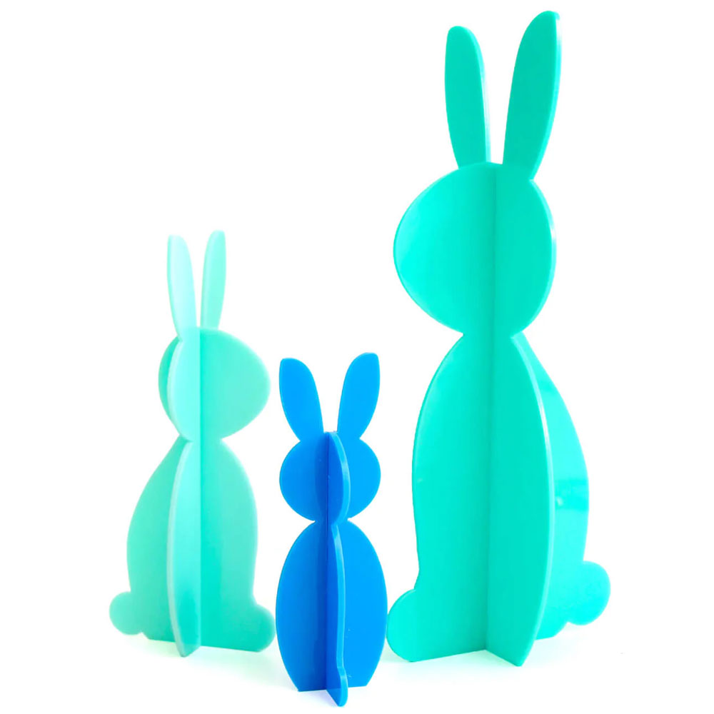 Colorful Acrylic Bunnies