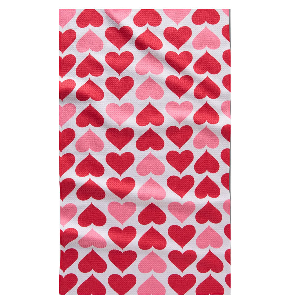 Blushing Hearts Kitchen Tea Towel