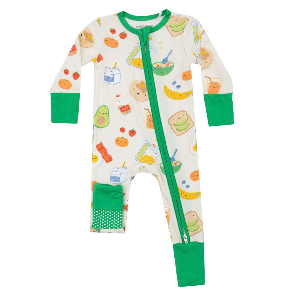 Breakfast Time Zipper Romper