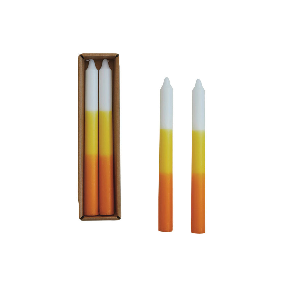 Candy Corn Taper Candle