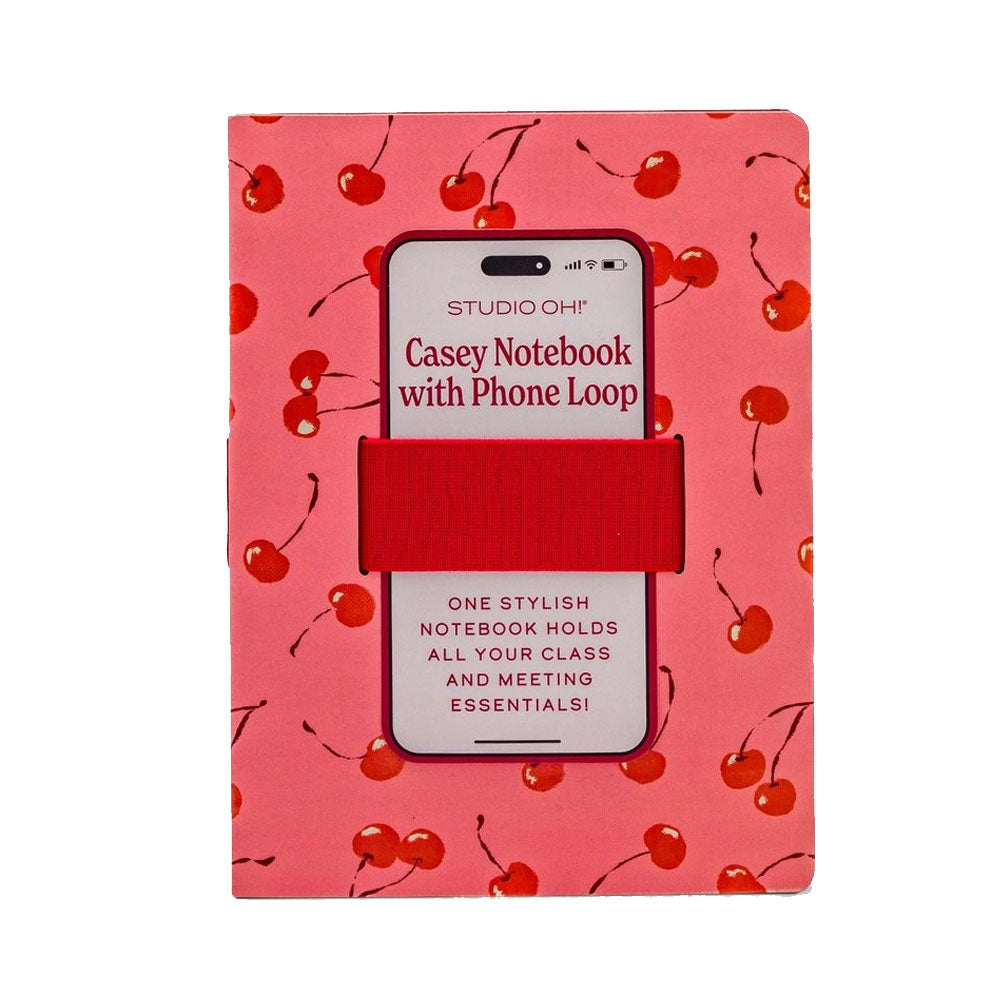 Fresh-Picked Cherries Notebook with Phone Loop