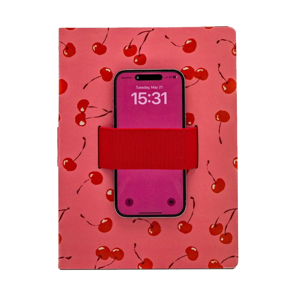 Fresh-Picked Cherries Notebook with Phone Loop