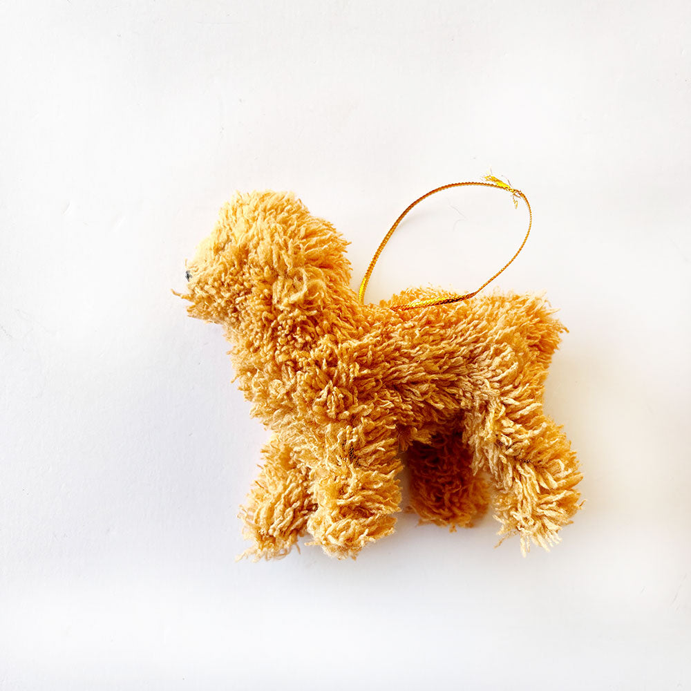 Furry Poodle Ornaments