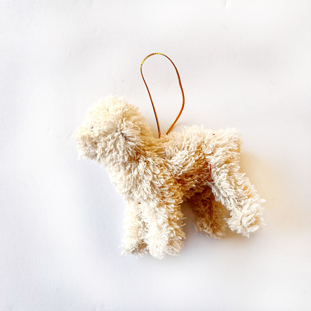 Furry Poodle Ornaments