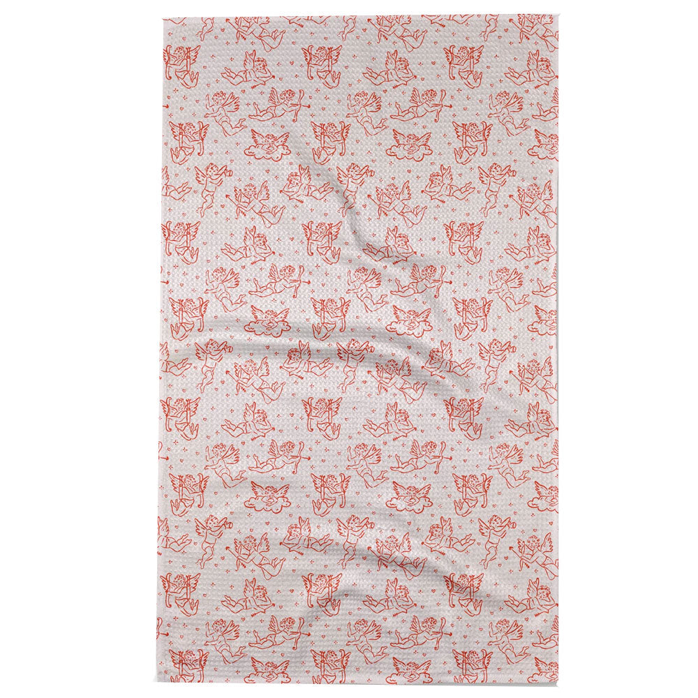 Cupid's My Valentine Kitchen Tea Towel