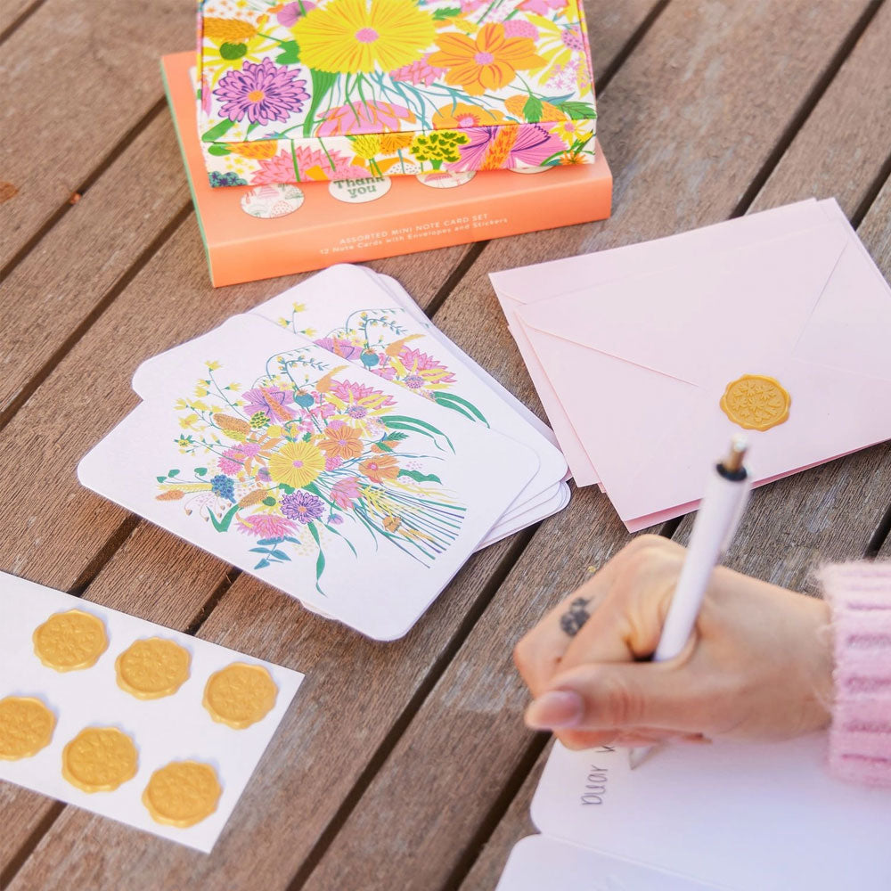 Garden Splash Note Cards with Matching Wax Seals