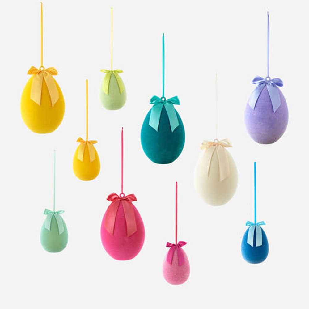 Flocked Hanging Eggs