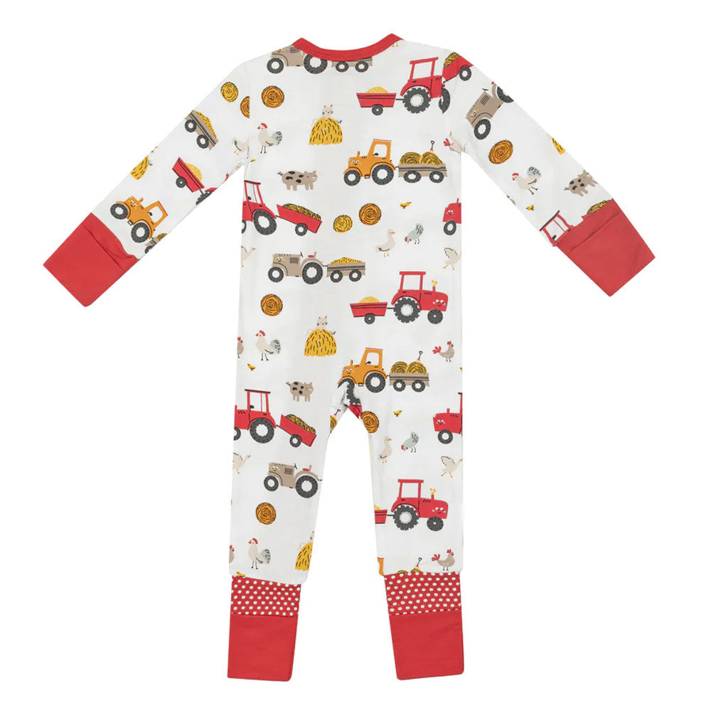 Happy Tractors Zipper Romper