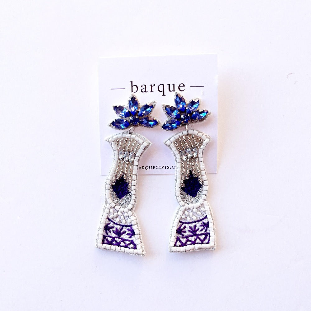 Bottle Service Beaded Earrings