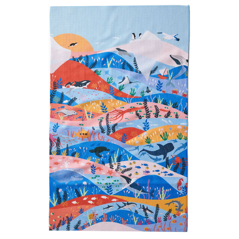 Oceans Kitchen Tea Towel