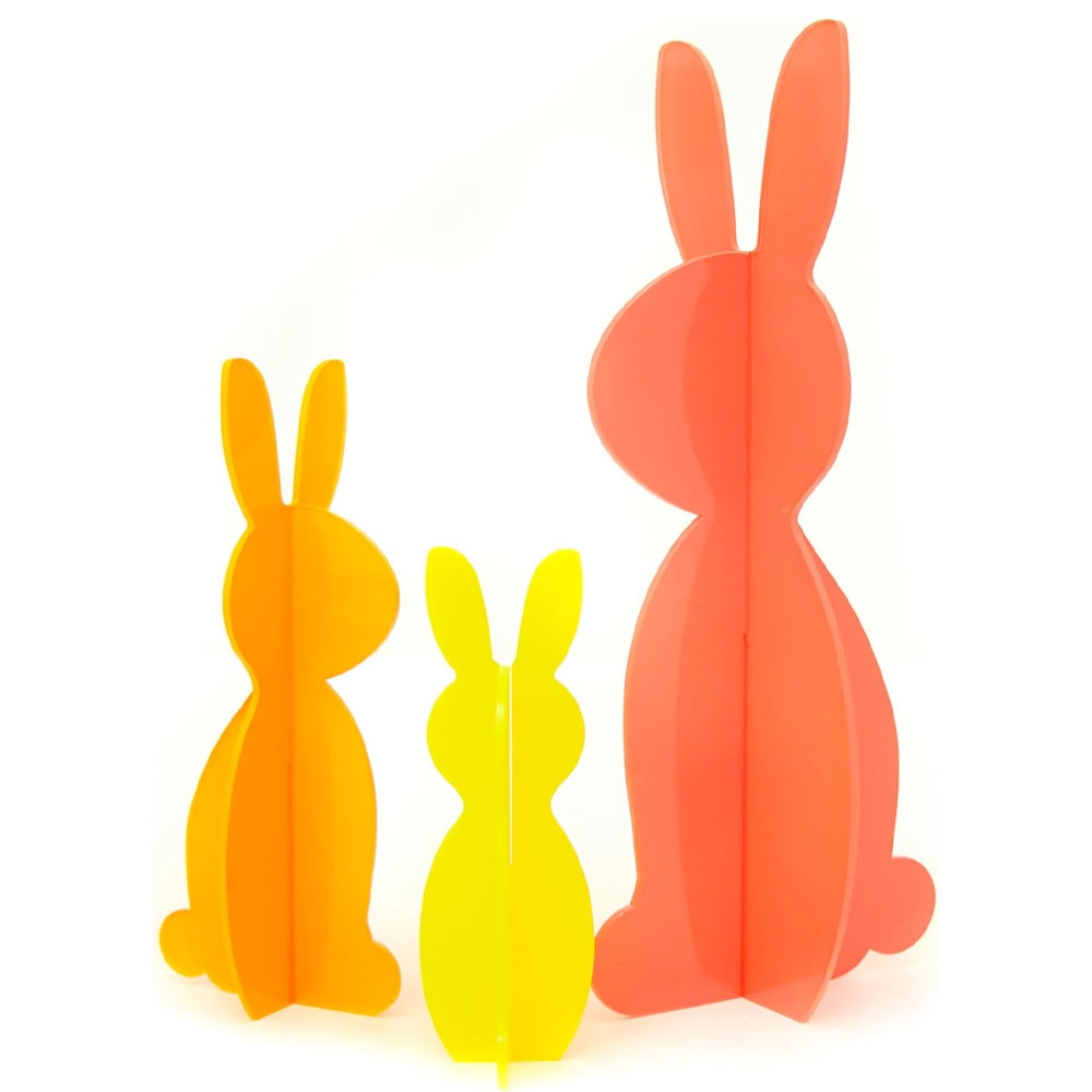 Colorful Acrylic Bunnies