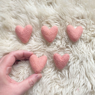 Mini Felt Hearts