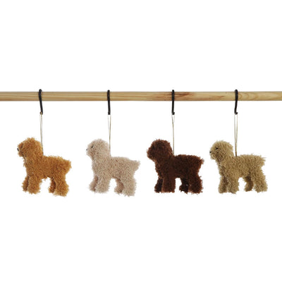 Furry Poodle Ornaments