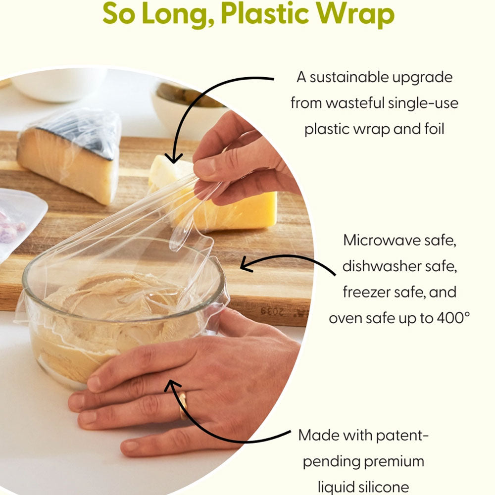 Reusable Silicone Stretch Wrap Set of 3