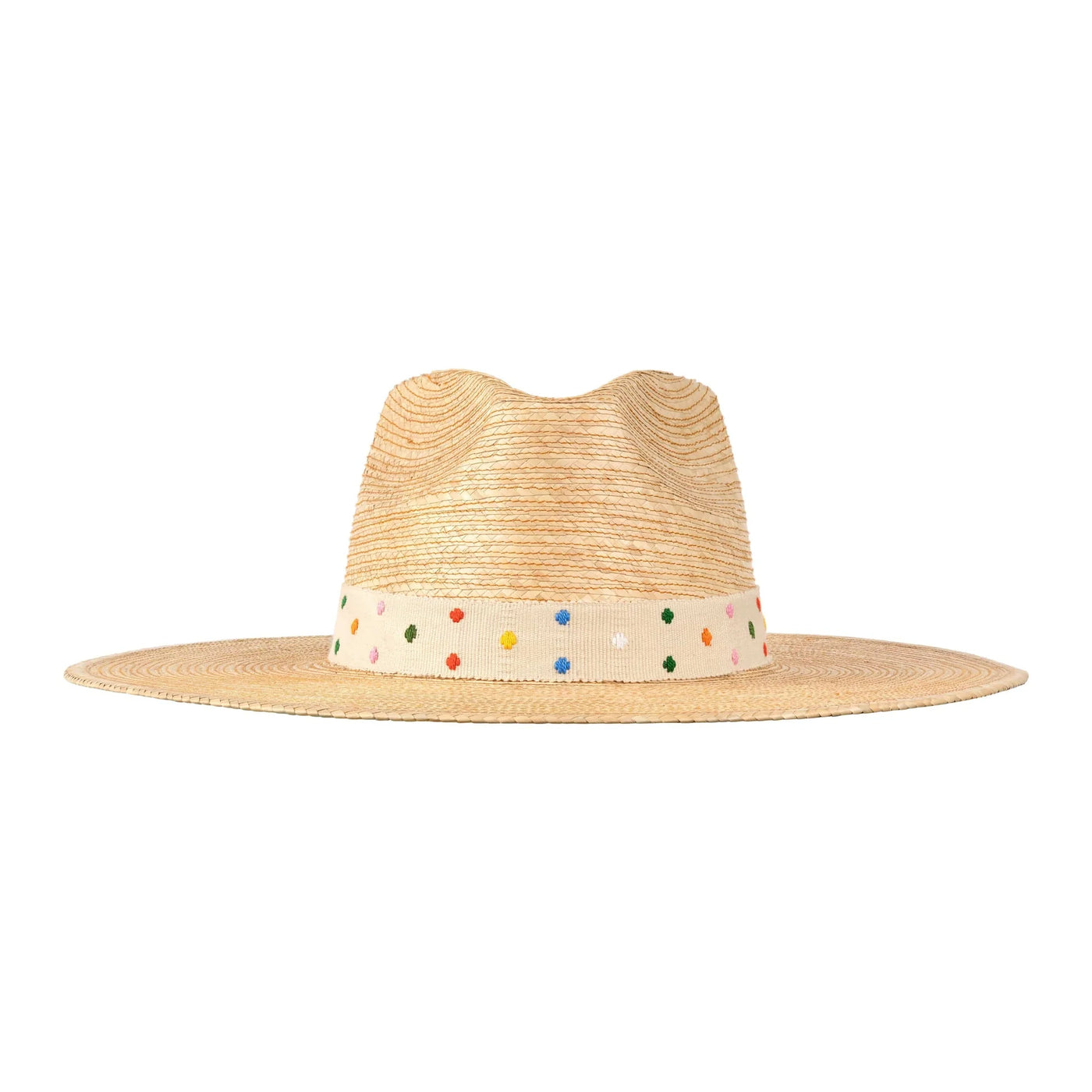 Vanilla Swiss Dot Palm Hat