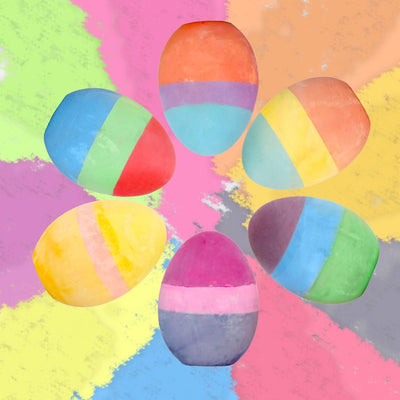 Tri-Color Chalk Eggs (set of 12)